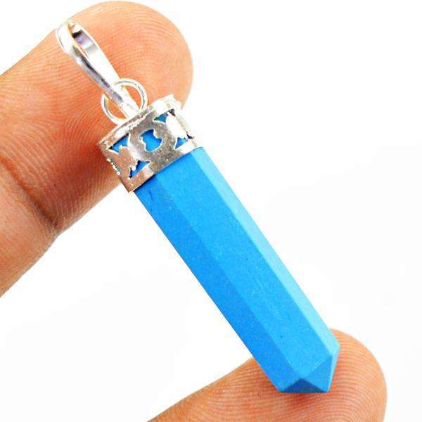 gemsmore:Amazing Natural Howlite Healing Point Pendant