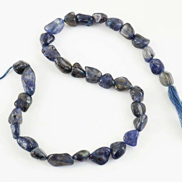 gemsmore:Amazing Natural Iolite Drilled Beads Strand