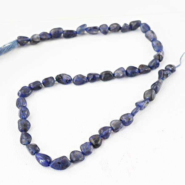 gemsmore:Amazing Natural Iolite Drilled Beads Strand