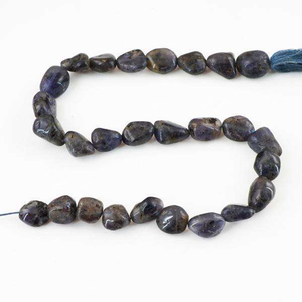 gemsmore:Amazing Natural Iolite Drilled Beads Strand