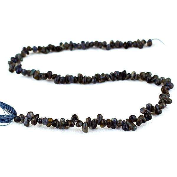 gemsmore:Amazing Natural Iolite Untreated Drilled Beads Strand