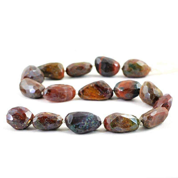 gemsmore:Amazing Natural Jasper Beads Strand - Faceted Drilled