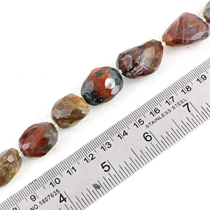 gemsmore:Amazing Natural Jasper Beads Strand - Faceted Drilled