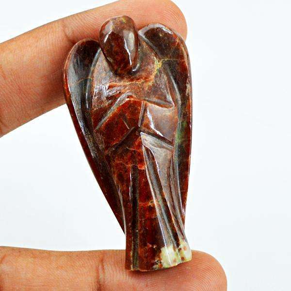 gemsmore:Amazing Natural Jasper Carved Healing Angel Gemstone