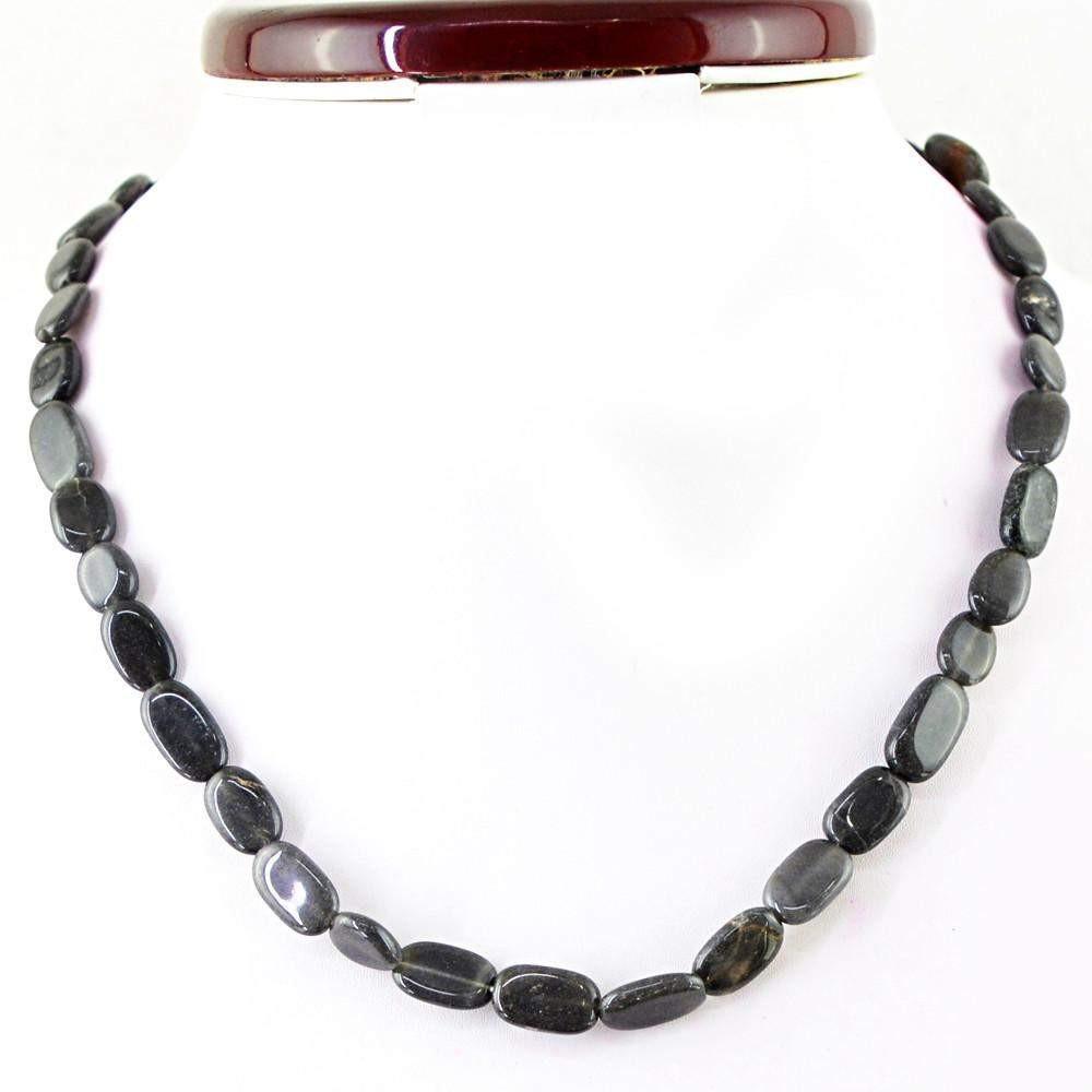 gemsmore:Amazing Natural Jasper Necklace Oval Shape Beads