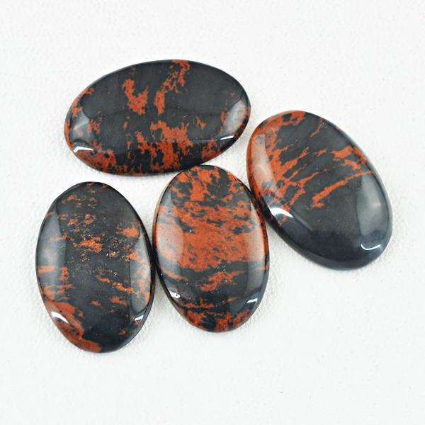 gemsmore:Amazing Natural Mahogany Jasper Oval Shape Loose Gemstone Lot