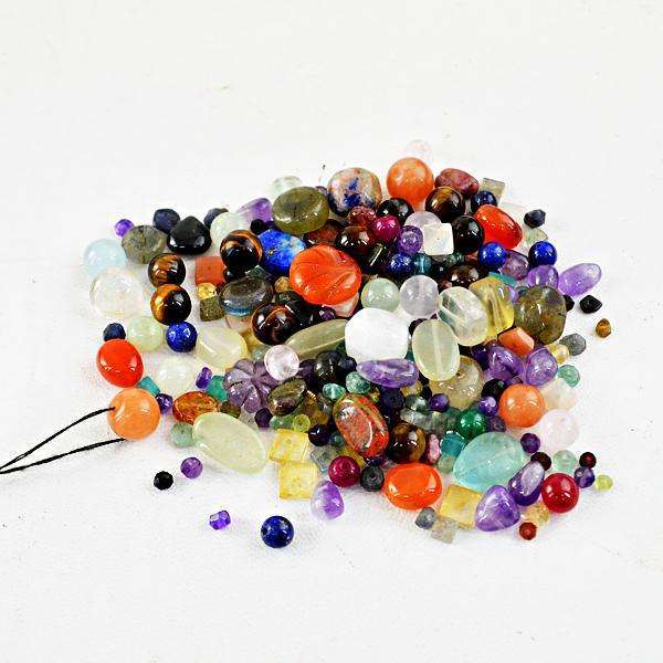gemsmore:Amazing Natural Mix Gem Drilled Beads Lot