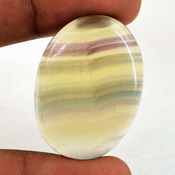 gemsmore:Amazing Natural Multi Color Fluorite Oval Shape Untreated Loose Gemstone