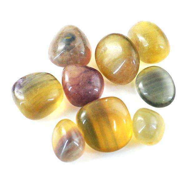 gemsmore:Amazing Natural Multicolor Fluorite Drilled Beads Lot
