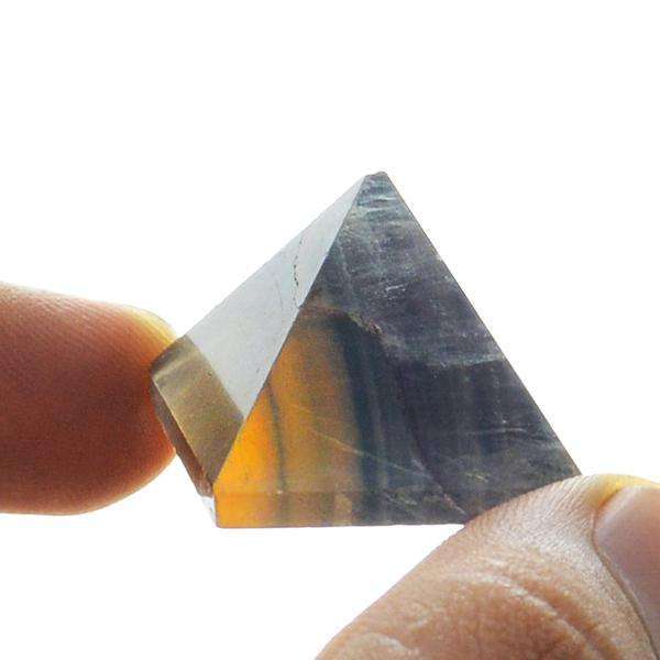 gemsmore:Amazing Natural Multicolor Fluorite Healing Pyramid.