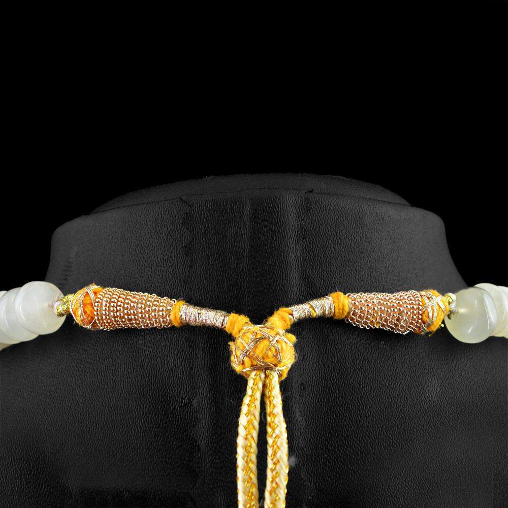 gemsmore:Amazing Natural Multicolor Moonstone Necklace Round Shape Unheated Beads