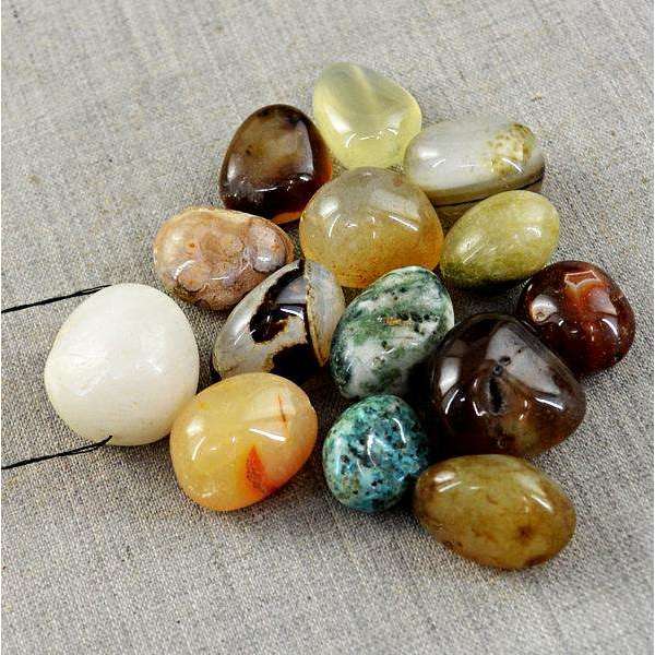 gemsmore:Amazing Natural Multicolor Onyx Drilled Beads Lot