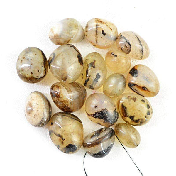 gemsmore:Amazing Natural Onyx Beads Lot - Untreated Drilled