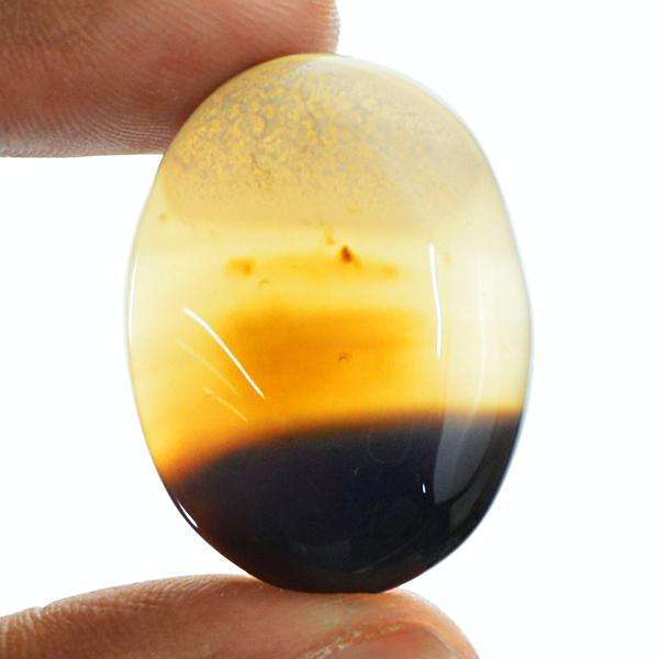 gemsmore:Amazing Natural Onyx Oval Shape Untreated Loose Gemstone