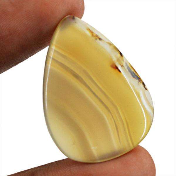 gemsmore:Amazing Natural Onyx Pear Shape Untreated Loose Gemstone.
