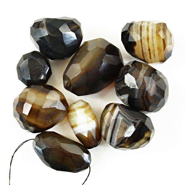 gemsmore:Amazing Natural  Onyx Untreated Drilled Beads Lot