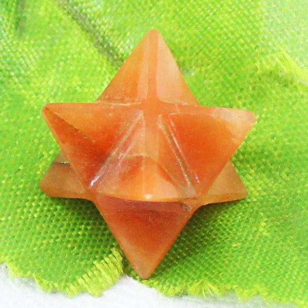 gemsmore:Amazing Natural Orange Aventurine Healing Merkaba