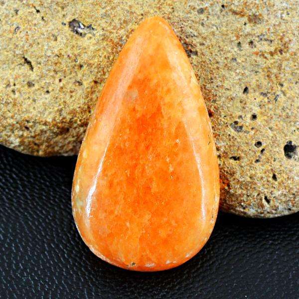 gemsmore:Amazing Natural Orange Aventurine Pear Shape Loose Gemstone