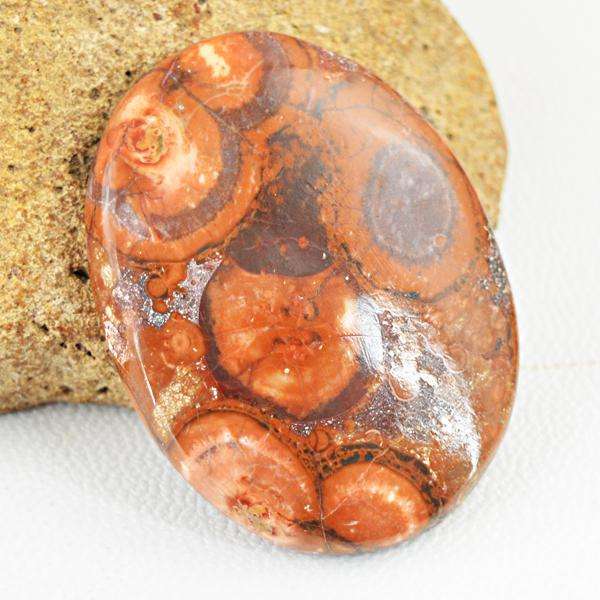 gemsmore:Amazing Natural Oval Shape Bird Eye Jasper Untreated Loose Gemstone