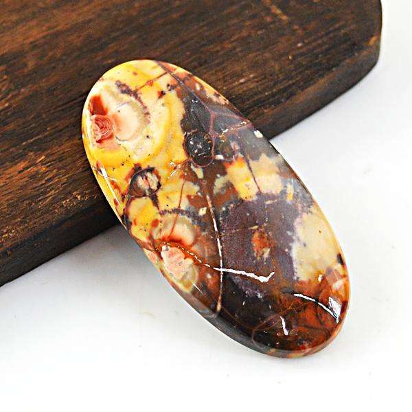 gemsmore:Amazing Natural Oval Shape Bird Eye Jasper Untreated Loose Gemstone