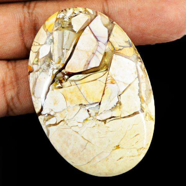 gemsmore:Amazing Natural Oval Shape Brecciated Mookaite Loose Gemstone
