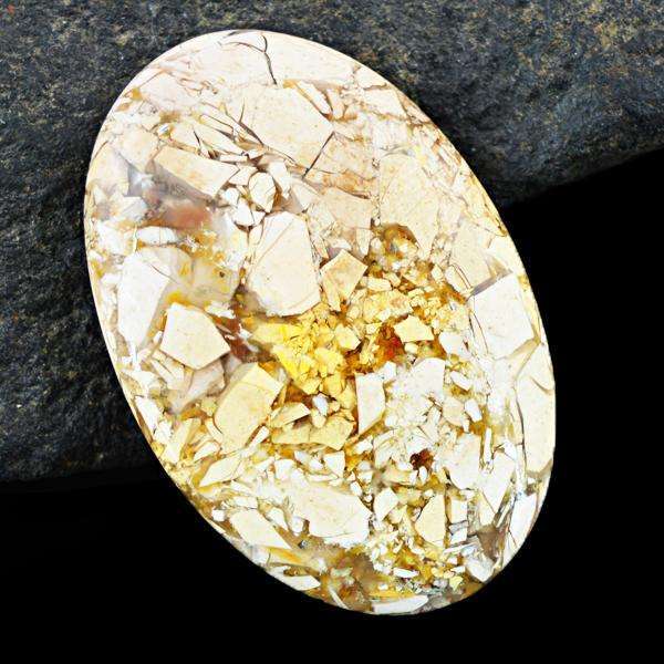 gemsmore:Amazing Natural Oval Shape Brecciated Mookaite Untreated Loose Gemstone
