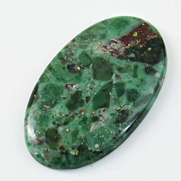 gemsmore:Amazing Natural Oval Shape Chrysoprase Loose Gemstone