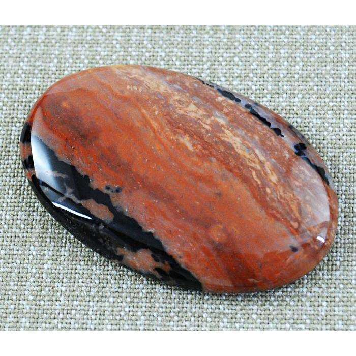 gemsmore:Amazing Natural Oval Shape Dendrite Opal Untreated Loose Gemstone