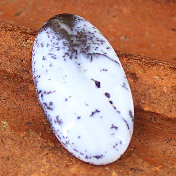 gemsmore:Amazing Natural Oval Shape Dendrite Opal Untreated Loose Gemstone