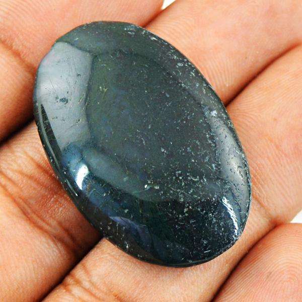 gemsmore:Amazing Natural Oval Shape Forest Green Jasper Untreated Loose Gemstone