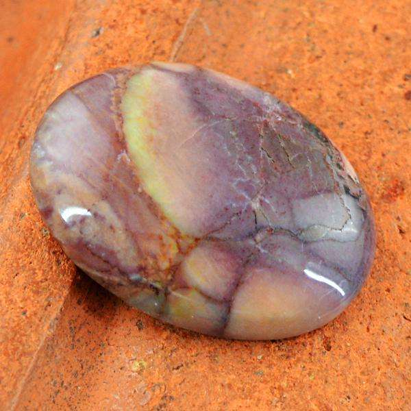 gemsmore:Amazing Natural Oval Shape Mossiac Jasper Untreated Loose Gemstone