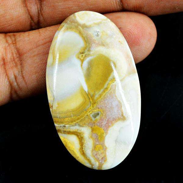 gemsmore:Amazing Natural Oval Shape Ocean Jasper Untreated Loose Gemstone