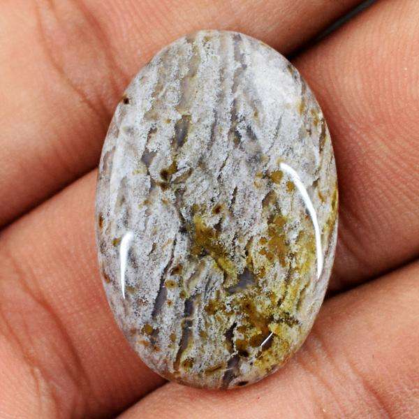 gemsmore:Amazing Natural Oval Shape Ocean Jasper Untreated Loose Gemstone