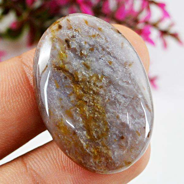 gemsmore:Amazing Natural Oval Shape Ocean Jasper Untreated Loose Gemstone