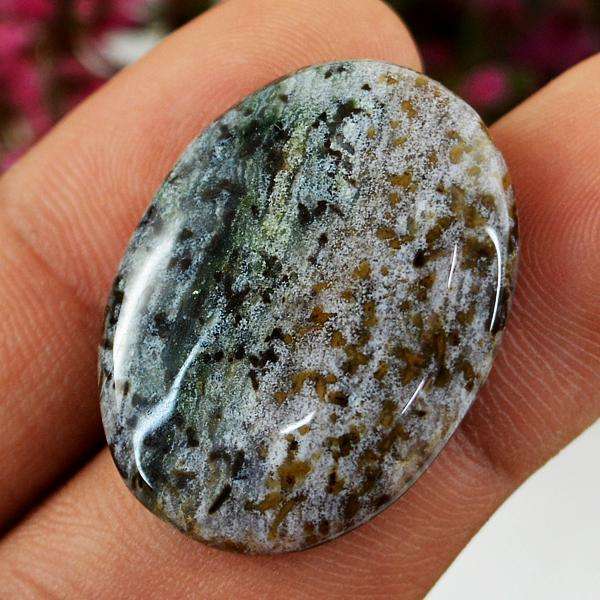 gemsmore:Amazing Natural Oval Shape Ocean Jasper Untreated Loose Gemstone