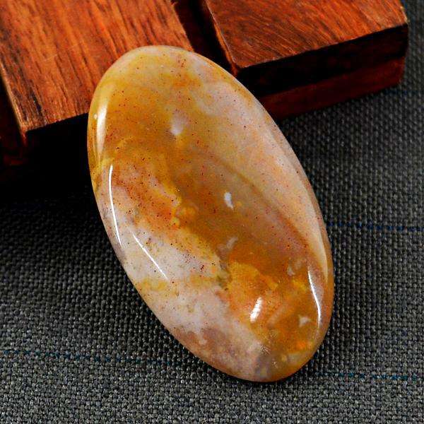 gemsmore:Amazing Natural Oval Shape Ocean Jasper Untreated Loose Gemstone