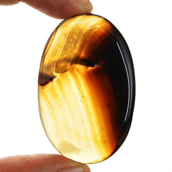 gemsmore:Amazing Natural Oval Shape Onyx Untreated Loose  Gemstone