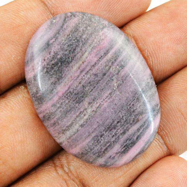 gemsmore:Amazing Natural Oval Shape Pink Rhodonite Untreated  Loose Gemstone