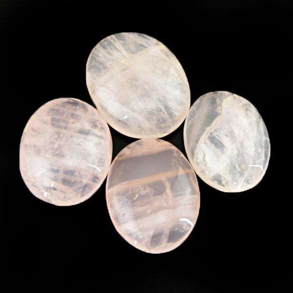 gemsmore:Amazing Natural Oval Shape Pink Rose Quartz Loose Gemstone Lot