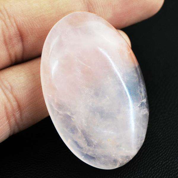 gemsmore:Amazing Natural Oval Shape Pink Rose Quartz Untreated Loose Gemstone