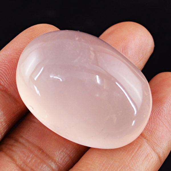 gemsmore:Amazing Natural Oval Shape Pink Rose Quartz Untreated Loose Gemstone