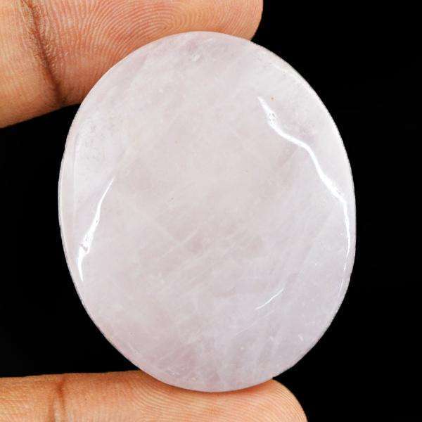 gemsmore:Amazing Natural Oval Shape Pink Rose Quartz Untreated Loose Gemstone