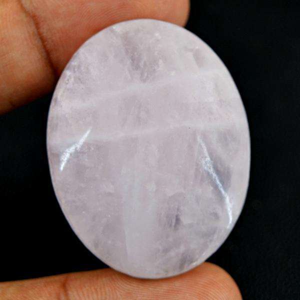 gemsmore:Amazing Natural Oval Shape Pink Rose Quartz Untreated Loose Gemstone