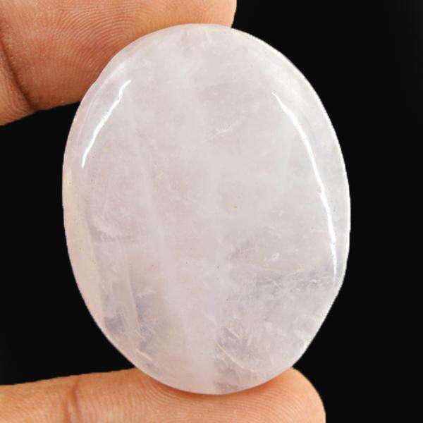 gemsmore:Amazing Natural Oval Shape Pink Rose Quartz Untreated Loose Gemstone