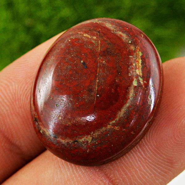 gemsmore:Amazing Natural Oval Shape Red Jasper Untreated Loose Gemstone