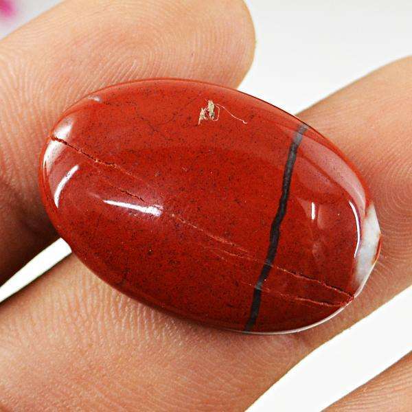 gemsmore:Amazing Natural Oval Shape Red Jasper Untreated Loose Gemstone