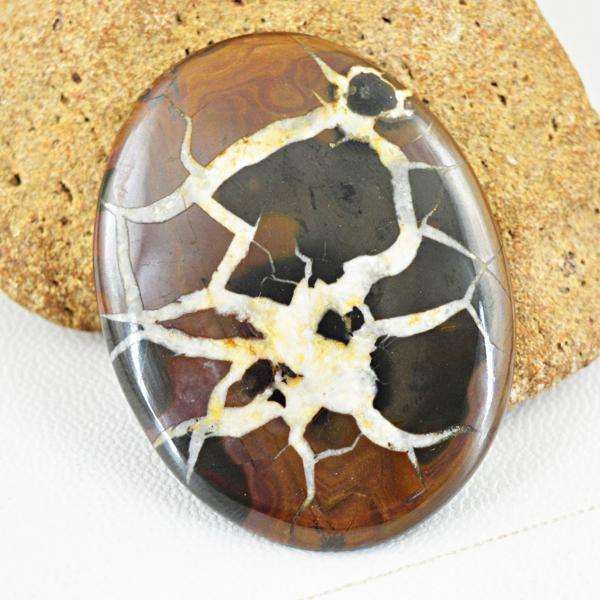 gemsmore:Amazing Natural Oval Shape Septarian Agate Untreated Loose Gemstone