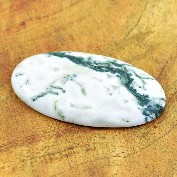 gemsmore:Amazing Natural Oval Shape Tree Agate Untreated Loose Gemstone