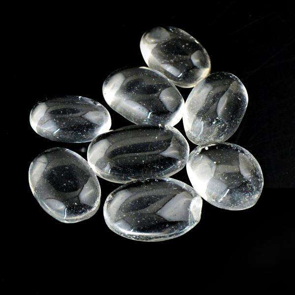 gemsmore:Amazing Natural Oval Shape White Quartz Untreated Loose Gemstone Lot