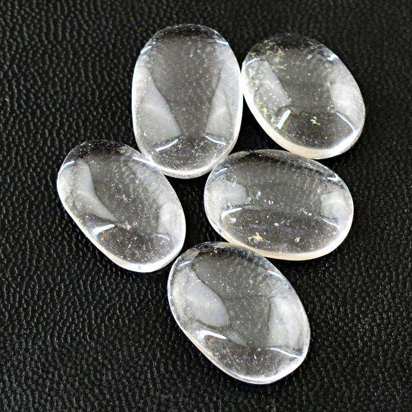 gemsmore:Amazing Natural Oval Shape White Quartz Untreated Loose Gemstone Lot